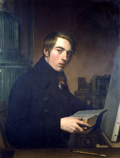 Self-Portrait from the Right with a Bible by Friedrich Overbeck